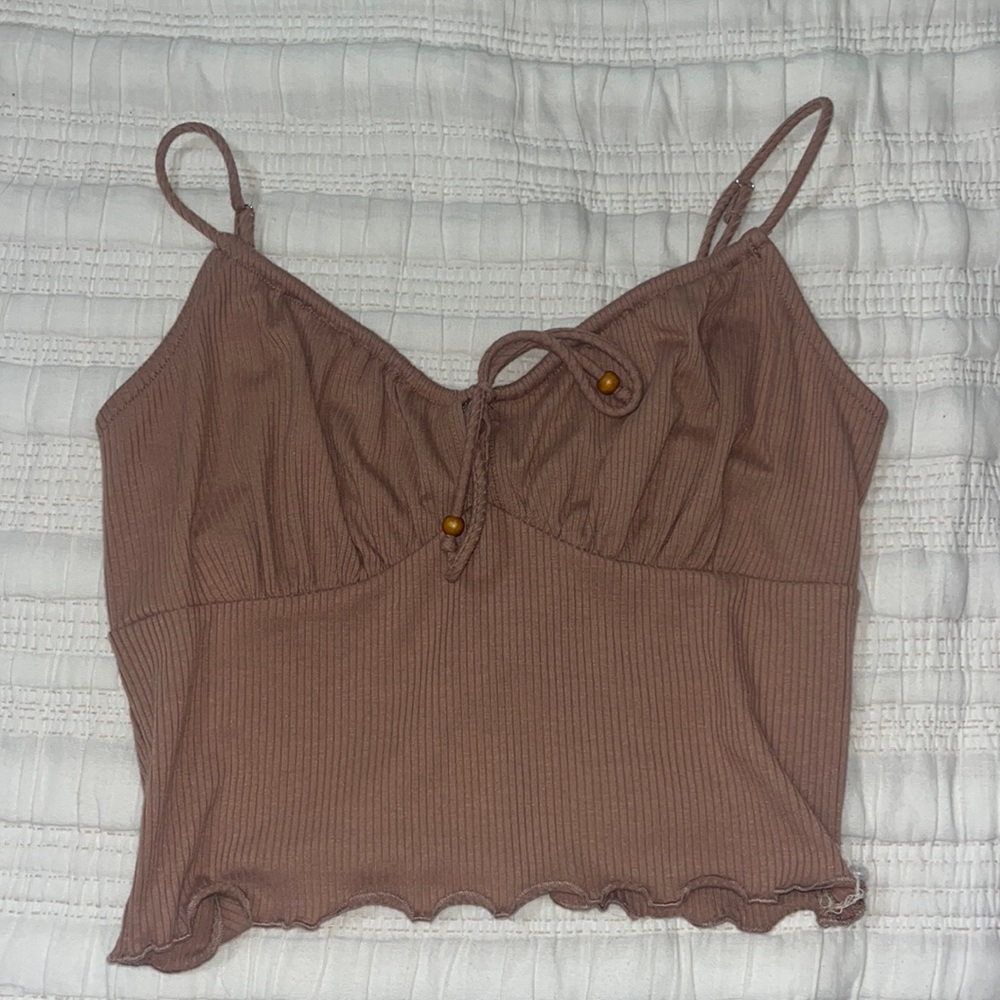 super cute brown tank top